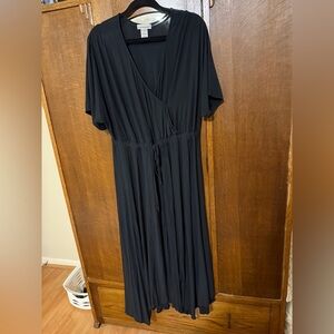 Jessica London Classic Black Maxi Dress, 18